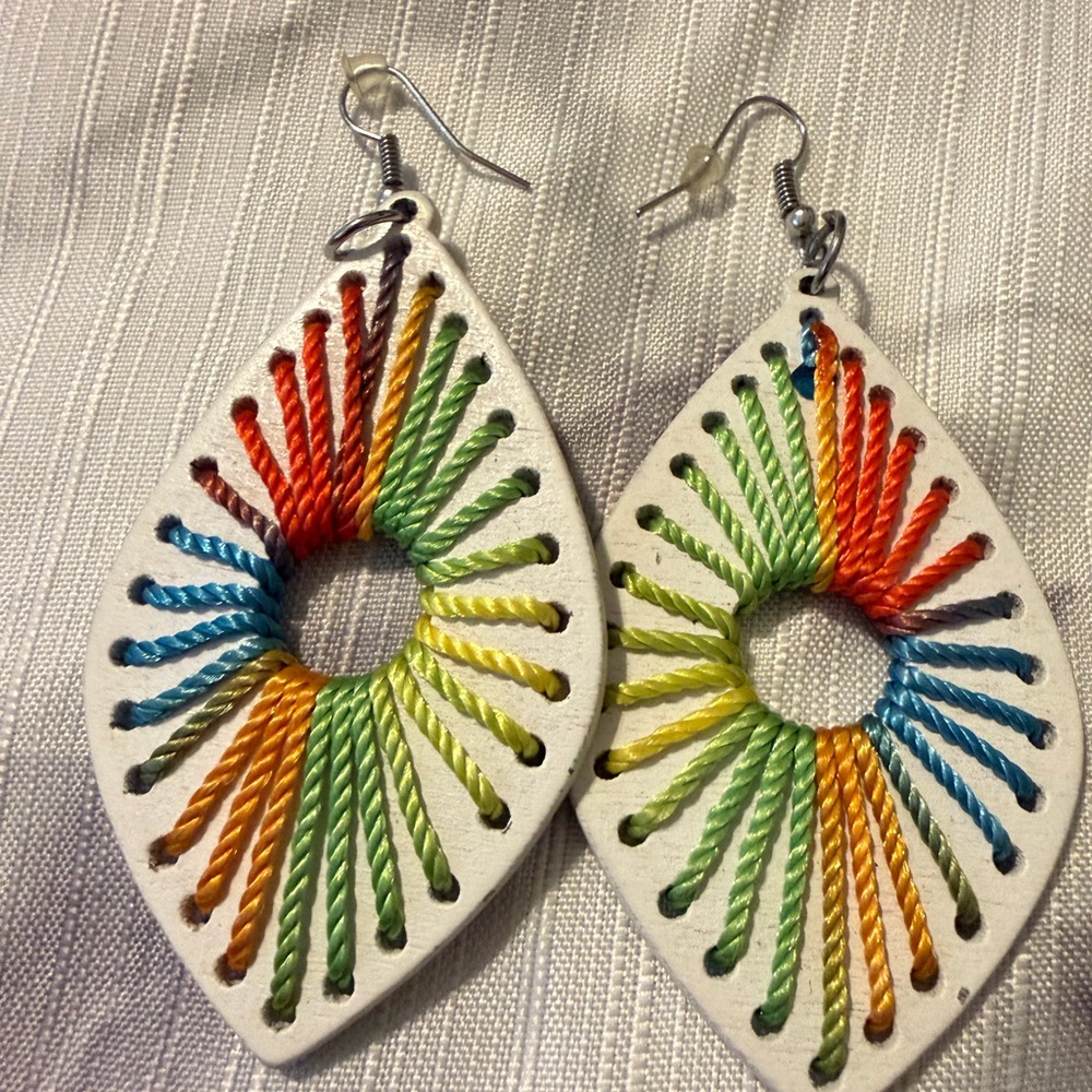 Colorful Threaded Earrings